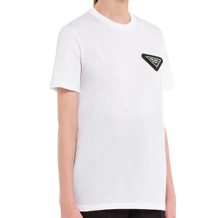 (Women) PRADA SS21 Logo Inverted Triangle Short Sleeve T-Shirt White 35838-1X58-F0009-S-161 圖 4