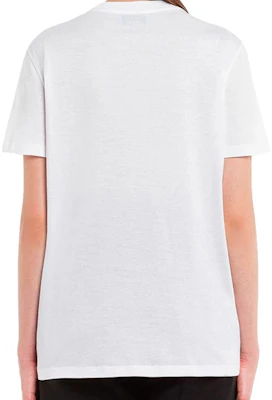 (W) PRADA SS21 Logo Segitiga Terbalik Baju-T Lengan Pendek Putih 35838-1X58-F0009-S-161 Purchase (W) PRADA SS21 Logo Segitiga Terbalik Baju-T Lengan Pendek Putih 35838-1X58-F0009-S-161