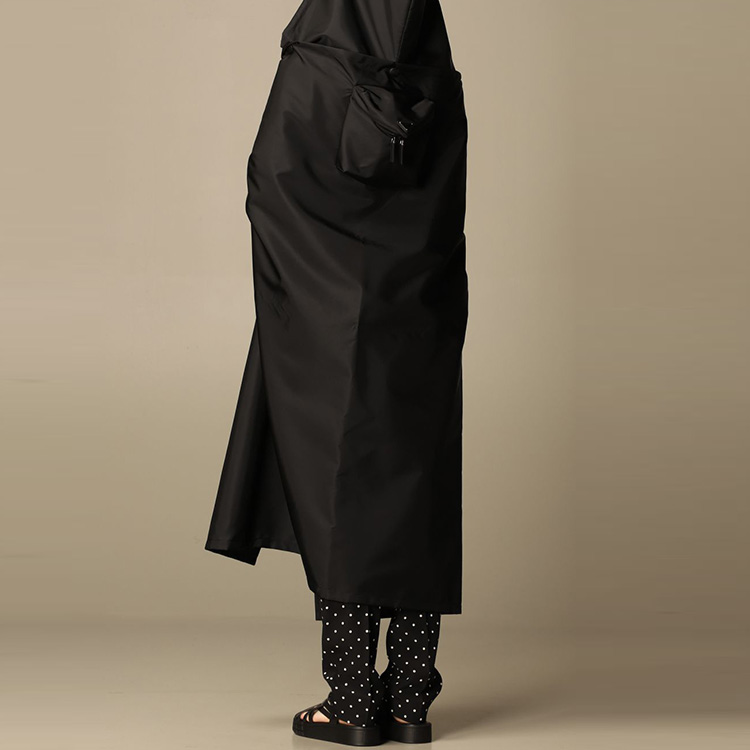 (Women) PRADA SS21 Nylon Gabardine Asymmetric Cape Black 29Y939-1WQ8-F0002 圖 5