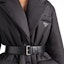 Purchase (Women) PRADA SS22 Black Coat with Belt Detail and Polo Collar. 29E862-1WQ8-F0002-S-222