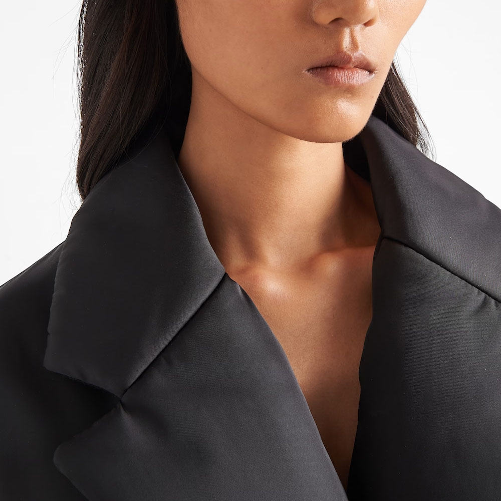 Details for (Women) PRADA SS22  Black Coat with Belt Detail and Polo Collar. 29E862-1WQ8-F0002-S-222