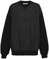 (Women) PRADA SS22 Black Crewneck Loose Fit Casual Long Sleeve Sweatshirt. 134655-11ES-F0002-S-222 (Women) PRADA SS22 Black Crewneck Loose Fit Casual Long Sleeve Sweatshirt. 134655-11ES-F0002-S-222