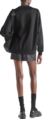 (W) PRADA SS22 Sudadera Negra de Cuello Redondo Holgada Manga Larga Casual. 134655-11ES-F0002-S-222 Shop (W) PRADA SS22 Sudadera Negra de Cuello Redondo Holgada Manga Larga Casual. 134655-11ES-F0002-S-222