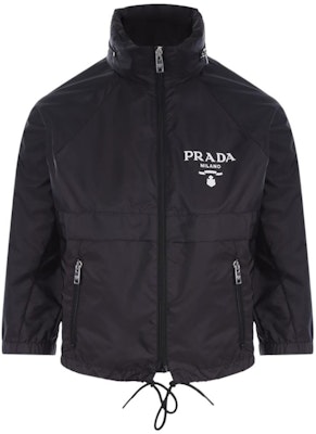(Women) PRADA SS22 Black Hooded Zip-Up Jacket with Logo Print 292022-1WQ9-F0002-S-221 Order (Women) PRADA SS22 Black Hooded Zip-Up Jacket with Logo Print 292022-1WQ9-F0002-S-221
