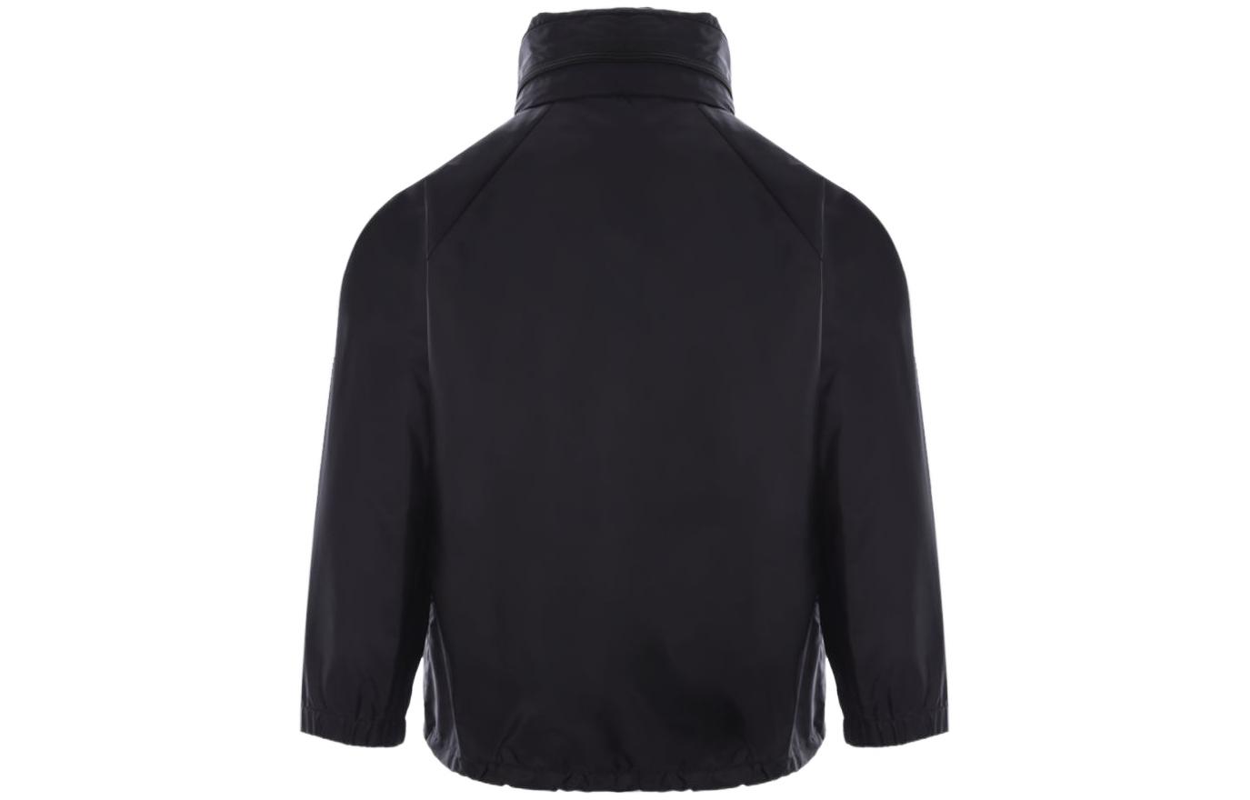 Lookbook (Women) PRADA SS22  Black Hooded Zip-Up Jacket with Logo Print 292022-1WQ9-F0002-S-221