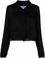 (Women) PRADA SS22 Black Logo Print Casual Long Sleeve Jacket P589M-RS22-211PB-F-002 (Women) PRADA SS22 Black Logo Print Casual Long Sleeve Jacket P589M-RS22-211PB-F-002