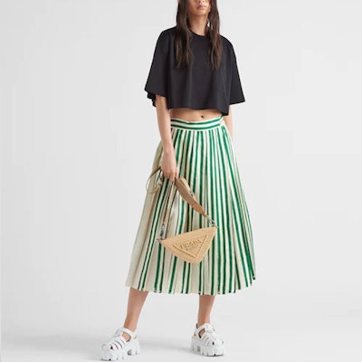 (W) プラダ SS22 ブラック ルーズフィット ポケットTEE 半袖 カジュアルシャツ 3560A-240-F0002-S-212 Lookbook (W) プラダ SS22 ブラック ルーズフィット ポケットTEE 半袖 カジュアルシャツ 3560A-240-F0002-S-212