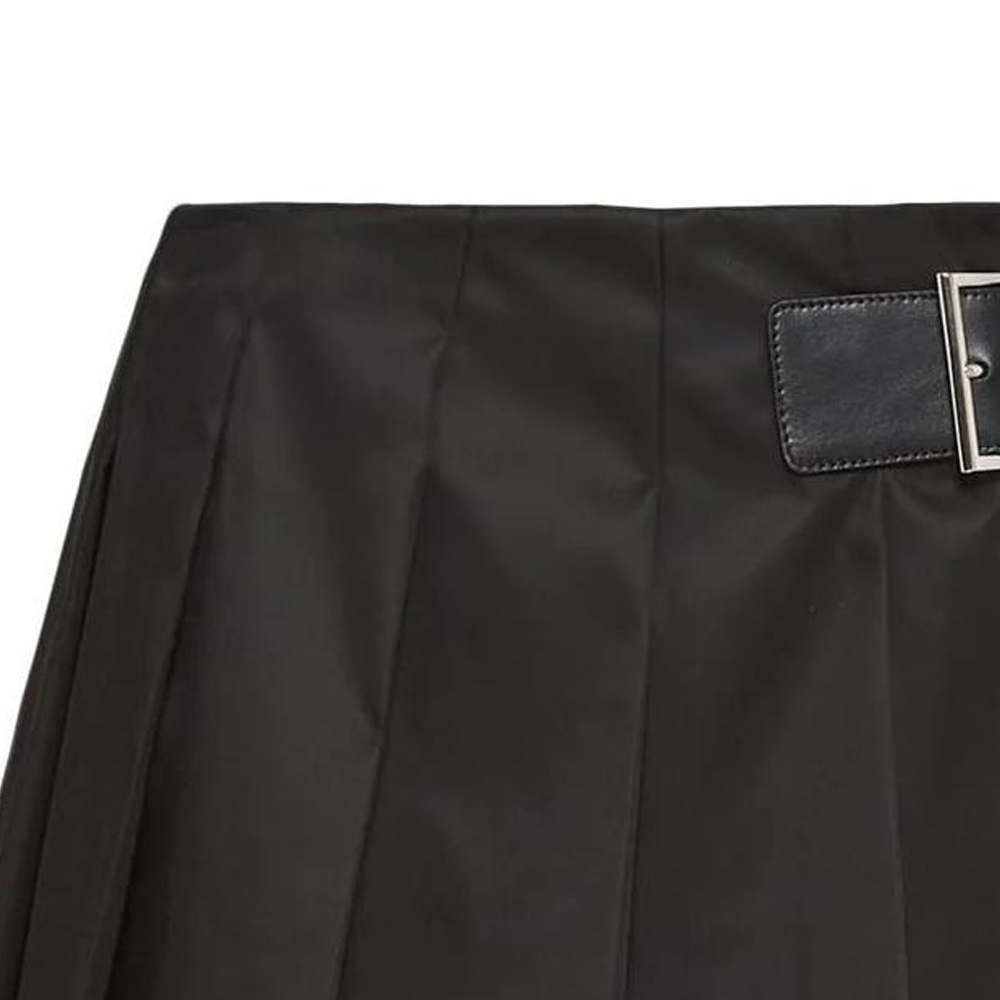 Purchase (W) PRADA SS22 黑色百褶迷你裙休閒風格. 21H922-1WQ8-F0002-S-222