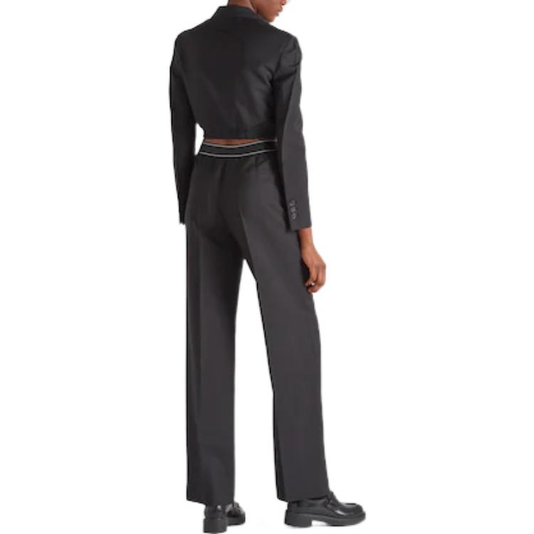 Shop (W) PRADA SS22 黑色單扣修身腰身西裝外套 P524MG-1IEA-F0002-S-221