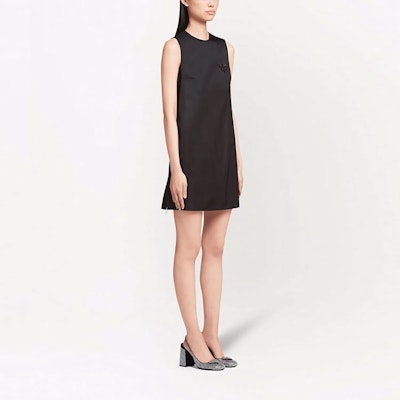 (Women) PRADA SS22 Black Sleeveless A-Line Zip-Up Dress 230674-1WQ8-F0002-S-221 Details for (Women) PRADA SS22 Black Sleeveless A-Line Zip-Up Dress 230674-1WQ8-F0002-S-221