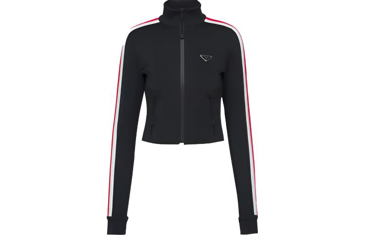 (Women) PRADA SS22  Black Striped Knit Jacket 138600-10UD-F0002-S-212