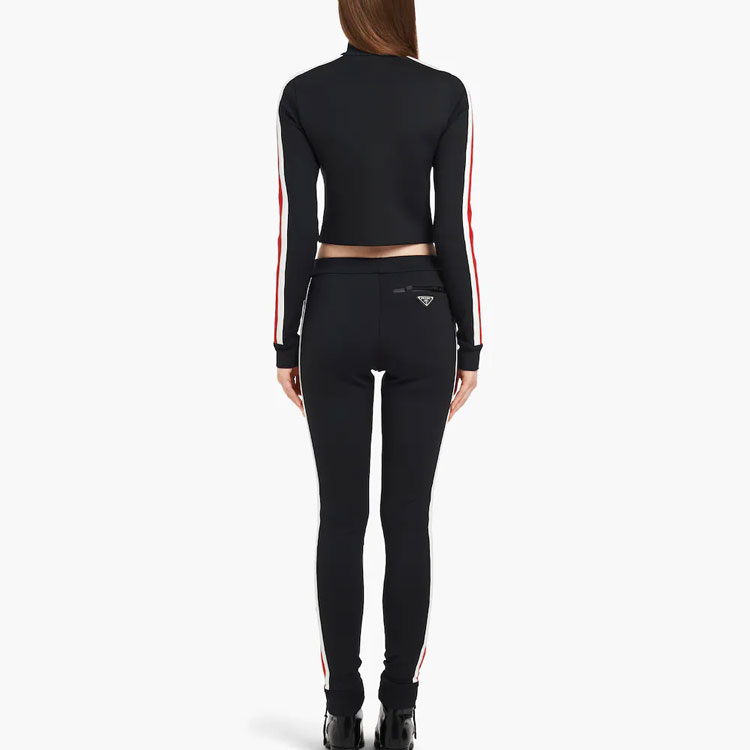 Shop (W) PRADA SS22 黑色条纹针织夹克 138600-10UD-F0002-S-212