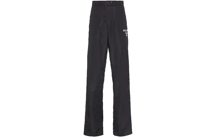 Order (Women) PRADA SS22  Black Striped Wide-Leg Casual Trousers. 22H873-1WQ9-F0967