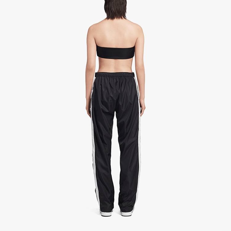 Shop (Women) PRADA SS22  Black Striped Wide-Leg Casual Trousers. 22H873-1WQ9-F0967