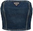 Order (W) PRADA SS22 Bralette Top Denim Biru Logo. GFT016-10UJ-F0008-S-212