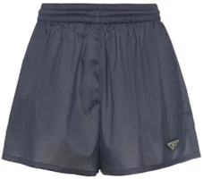 (Women) PRADA SS22 Blue Triangle Logo Casual Shorts. P218G-10GP-F0008-S-221 (Women) PRADA SS22 Blue Triangle Logo Casual Shorts. P218G-10GP-F0008-S-221