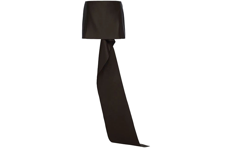 Order (W) PRADA SS22 ダブルサテンミニスカート ブラック P192TGS221393-F0324