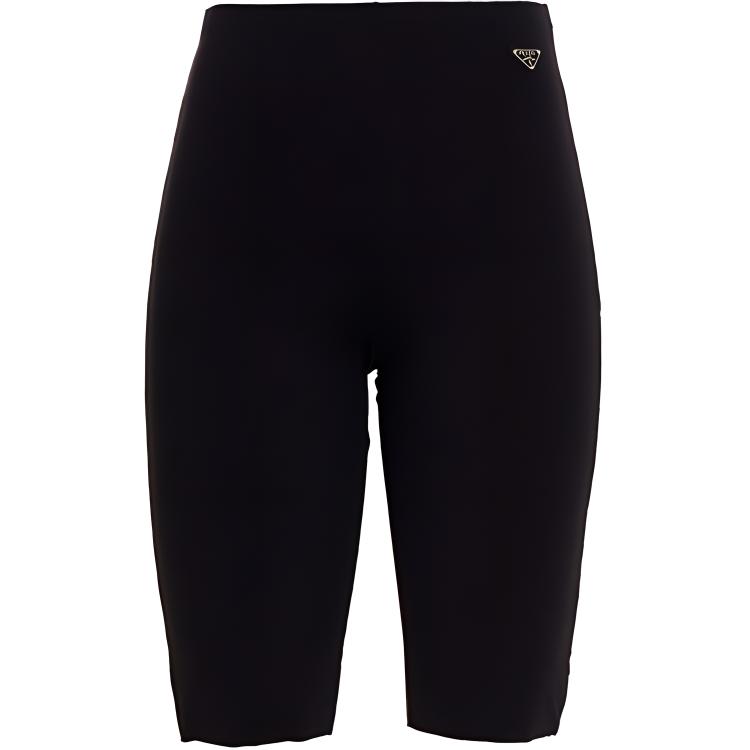 (Women) PRADA SS22  High-Waisted Slim Shorts Black 32128-1YQ4-F0002