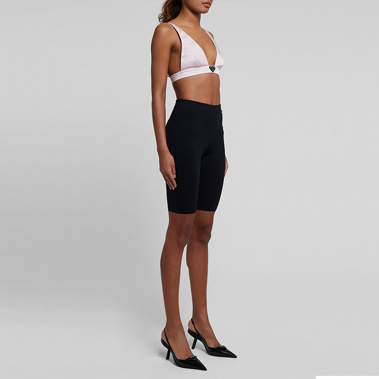 Sizing (W) 普拉达 SS22 高腰修身短裤 黑色 32128-1YQ4-F0002