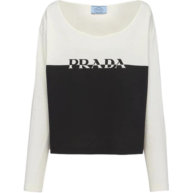 (Women) PRADA SS22  Logo Contrast T-Shirt 3463811Q4-F0A72-S-222