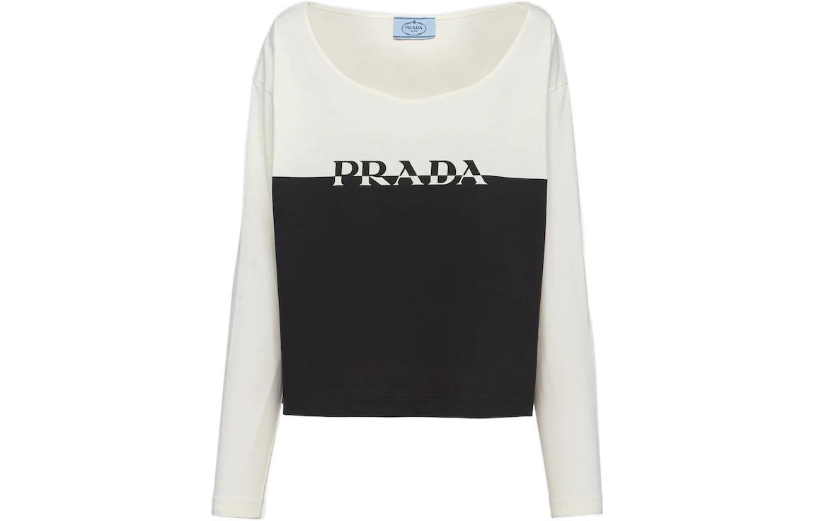 (Women) PRADA SS22  Logo Contrast T-Shirt 3463811Q4-F0A72-S-222 圖 2
