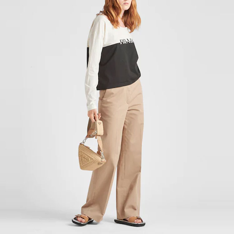 (Women) PRADA SS22  Logo Contrast T-Shirt 3463811Q4-F0A72-S-222 圖 3