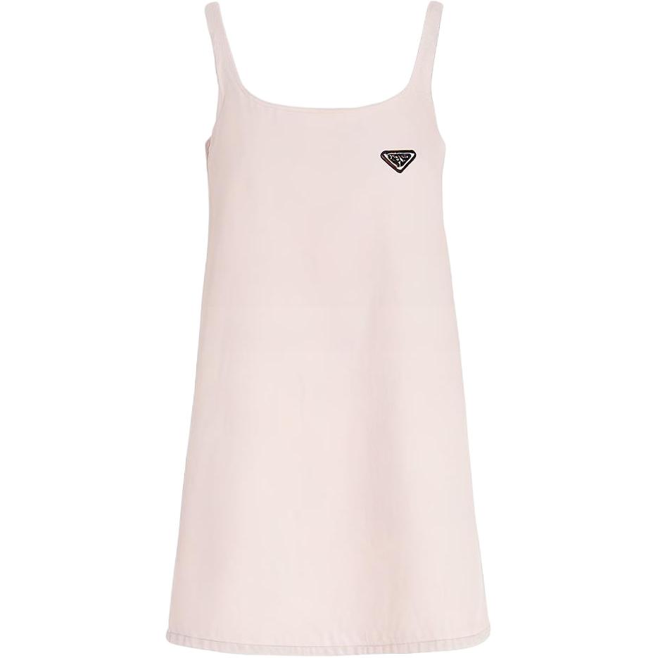 (Women) PRADA SS22  Pink Denim Sleeveless Mini Dress. GFA122-10H7-F0T08