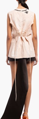 (W) PRADA SS22 Camiseta sin mangas con estampado y protección solar Opal White. P975I-101M-F0D91-S-221 Shop (W) PRADA SS22 Camiseta sin mangas con estampado y protección solar Opal White. P975I-101M-F0D91-S-221