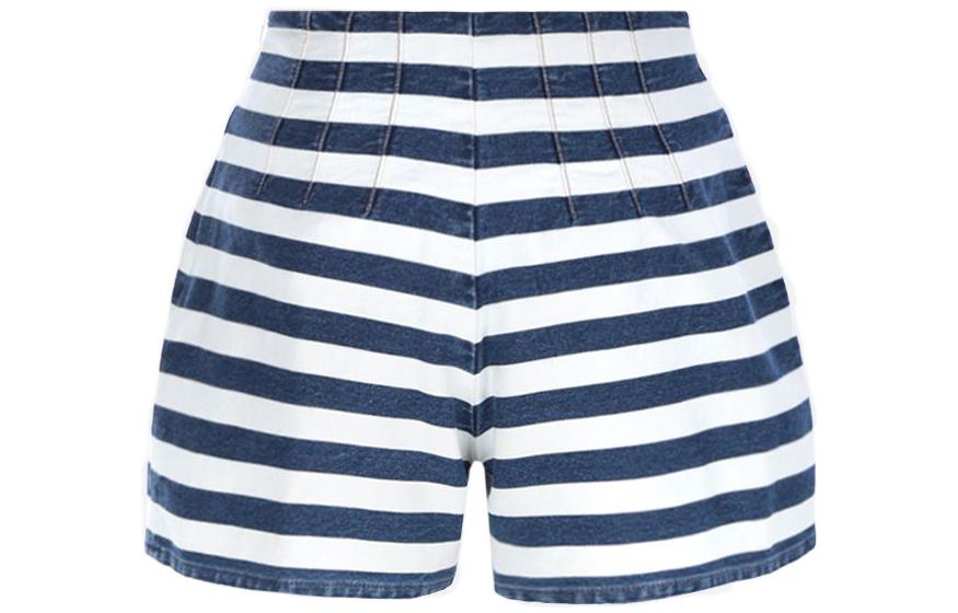 Lookbook (W) 普拉达SS22蓝色条纹棉质休闲短裤. GFP477-10G2-F0008-S-221