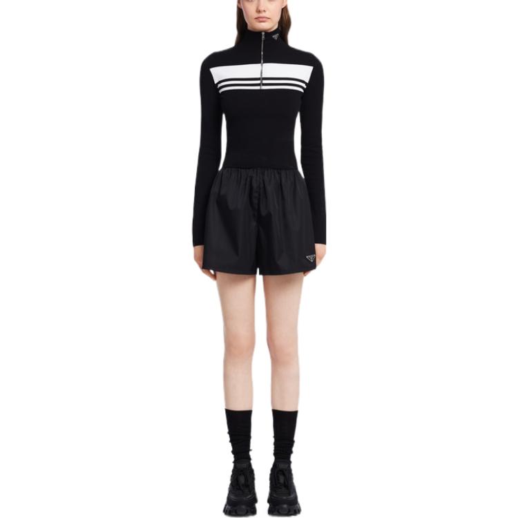Lookbook (Women) PRADA SS22  Striped Knit Sweater Black P26436-10R0-F0967-S-221