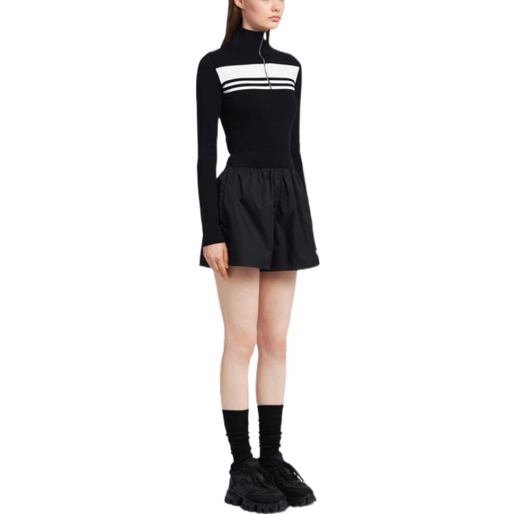Purchase (Women) PRADA SS22  Striped Knit Sweater Black P26436-10R0-F0967-S-221