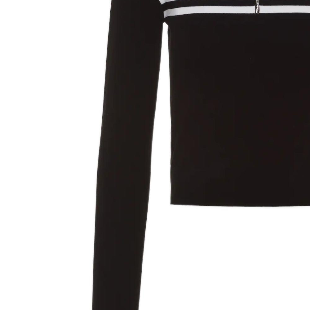 Sizing (Women) PRADA SS22  Striped Knit Sweater Black P26436-10R0-F0967-S-221