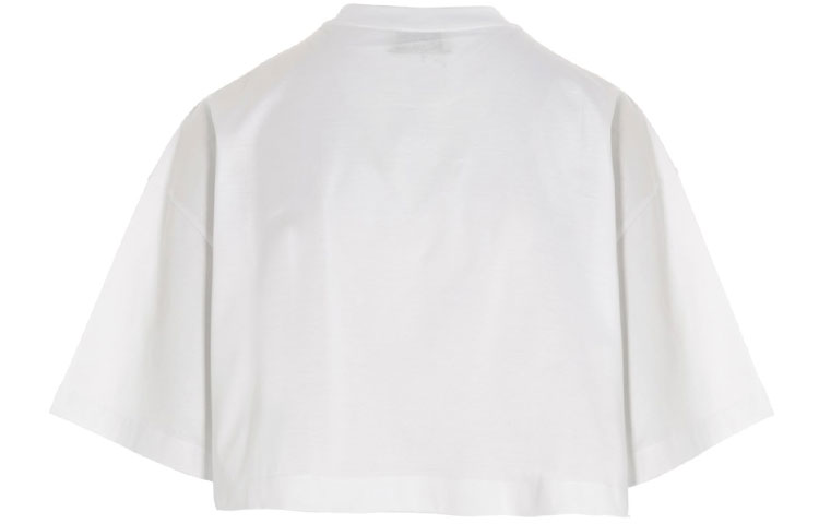 (Women) PRADA SS22  White Logo Print Short Sleeve Crew Neck T-Shirt 3560AR-10IN-F0009 圖 3