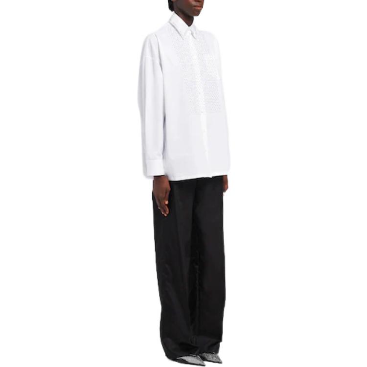 Purchase (W) PRADA SS22 白色長袖防曬襯衫附胸袋 P449FR-10CI-F0009-S-221