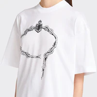Details for (W) PRADA SS22 白色印花寬鬆版型圓領休閒T恤 3558A-10M0-F0009-S-211