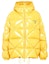 Buy (Women) PRADA SS22 Yellow Puffer Jacket with Logo Print and Hood. 291952-1ZAH-F0322-S-212