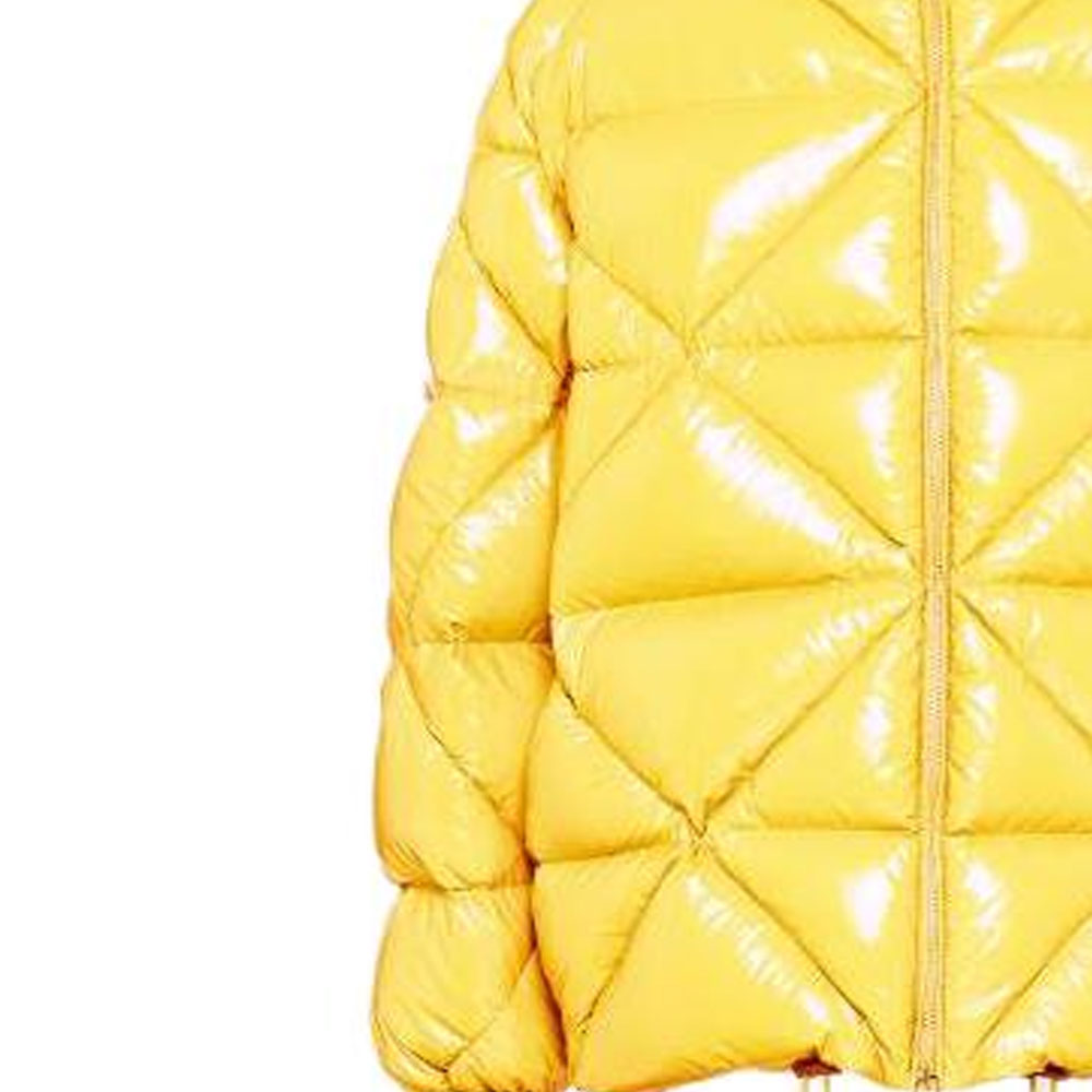 Details for (Women) PRADA SS22  Yellow Puffer Jacket with Logo Print and Hood. 291952-1ZAH-F0322-S-212