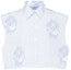 Order (Women) PRADA SS22 Floral & Striped Print Sleeveless Poplin Shirt Women’s Light Blue P456F-10MY-F0076-S-221