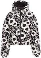 (Women) PRADA SS22 Floral Logo Printed Down Jacket Winter Black Hoodie . 29M698-10UU-F0967-S-212 (Women) PRADA SS22 Floral Logo Printed Down Jacket Winter Black Hoodie . 29M698-10UU-F0967-S-212