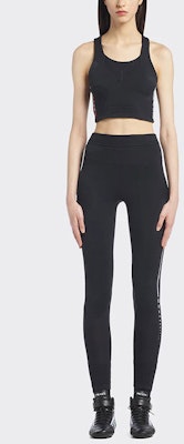 (W) プラダ SS22 リネアロッサ ブラック ニットレギンス ストライプ&ロゴプリント付き 122056-1YCE-F0967-S-211 Lookbook (W) プラダ SS22 リネアロッサ ブラック ニットレギンス ストライプ&ロゴプリント付き 122056-1YCE-F0967-S-211