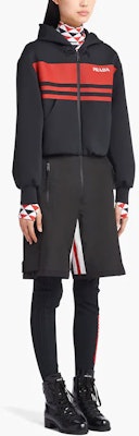 (W) 普拉达 SS22 条纹标志印花纯色连帽外套 女士 黑色 138598-10QM-F0002-S-212 Purchase (W) 普拉达 SS22 条纹标志印花纯色连帽外套 女士 黑色 138598-10QM-F0002-S-212