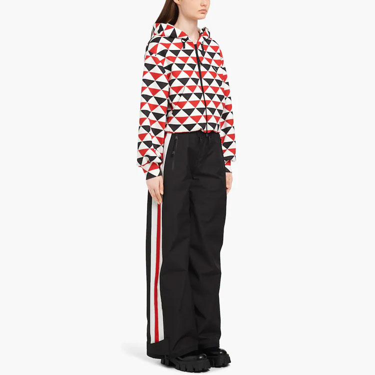 Purchase (Women) Prada SS22 Triangle Print Red Hooded Jacket for Women 138599-10QL-F0X5N-S-212