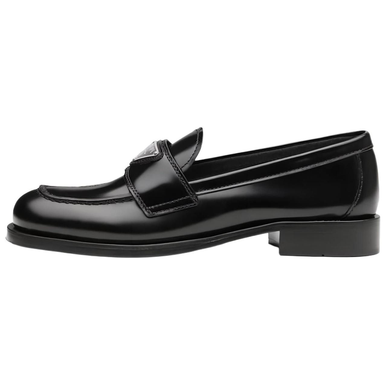 (Women) Prada SS22 Unlined brushed leather loafers 'Black' 1D238M_055_F0002_F_020