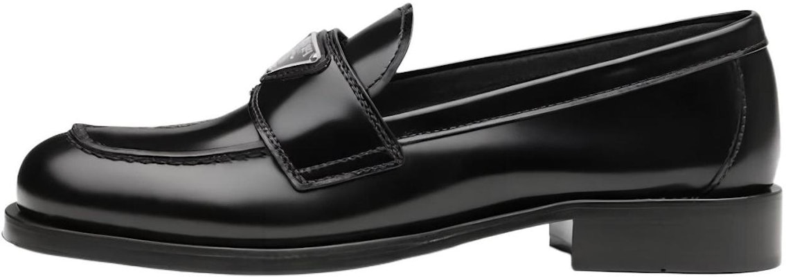 (W) プラダ SS22 ブラッシュドレザーローファー (黒) 1D238M_055_F0002_F_020 Buy (W) プラダ SS22 ブラッシュドレザーローファー (黒) 1D238M_055_F0002_F_020