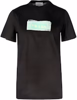 (Women) PRADA SS23 Black Cotton Crewneck Short-Sleeve T-Shirt. 35838-1V0E-F0002-S-161 (Women) PRADA SS23 Black Cotton Crewneck Short-Sleeve T-Shirt. 35838-1V0E-F0002-S-161
