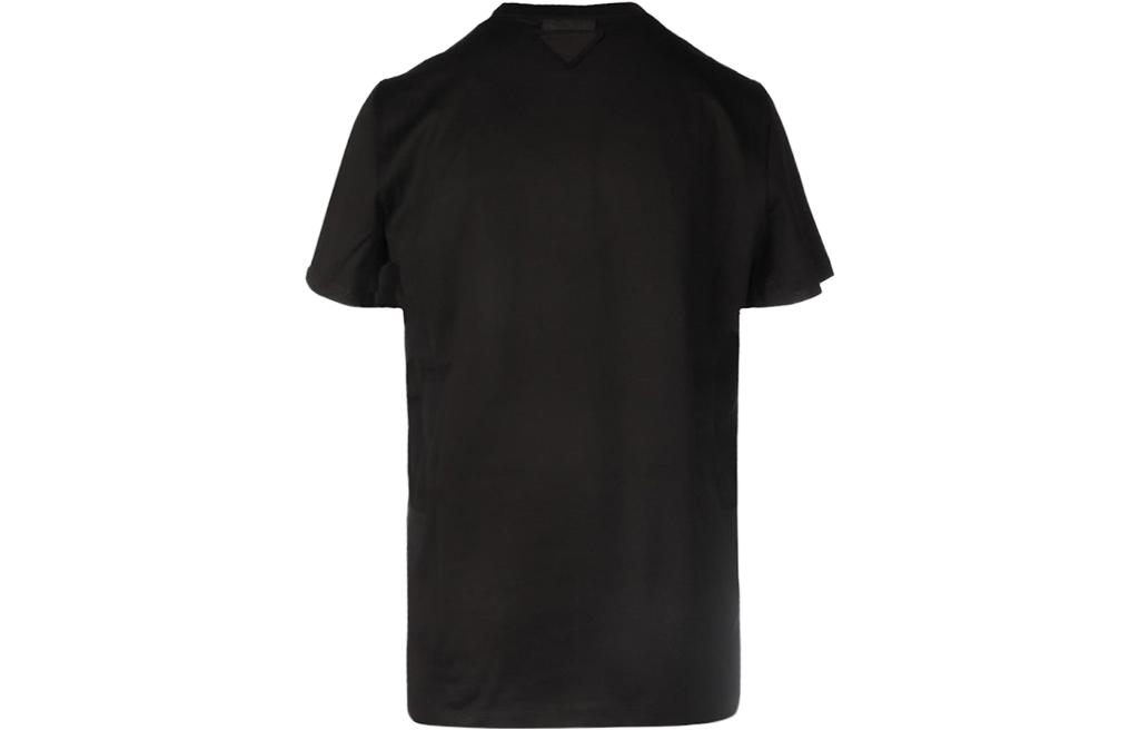 Lookbook (W) PRADA SS23 Camiseta Negra de Algodón de Manga Corta y Cuello Redondo. 35838-1V0E-F0002-S-161
