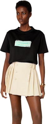 (W) PRADA SS23 Camiseta Negra de Algodón de Manga Corta y Cuello Redondo. 35838-1V0E-F0002-S-161 Shop (W) PRADA SS23 Camiseta Negra de Algodón de Manga Corta y Cuello Redondo. 35838-1V0E-F0002-S-161