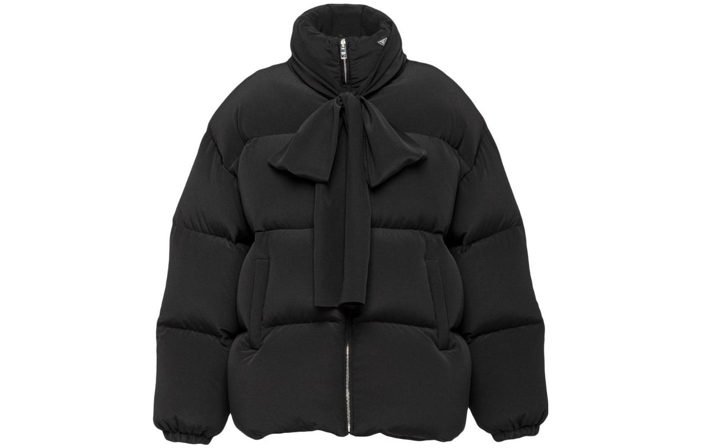 (Women) PRADA SS23  Black Logo Cotton Scarf Jacket. 292051-11C3-F0002 圖 2