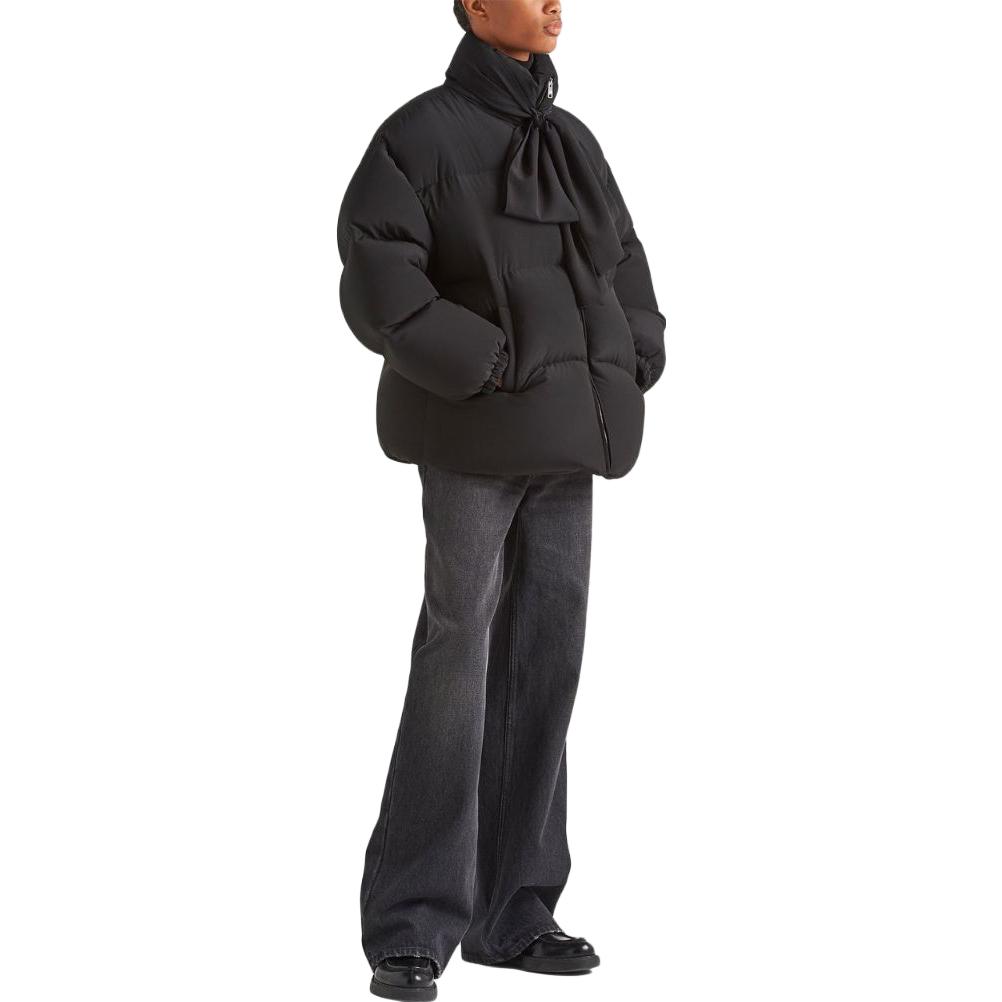 (Women) PRADA SS23  Black Logo Cotton Scarf Jacket. 292051-11C3-F0002 圖 3