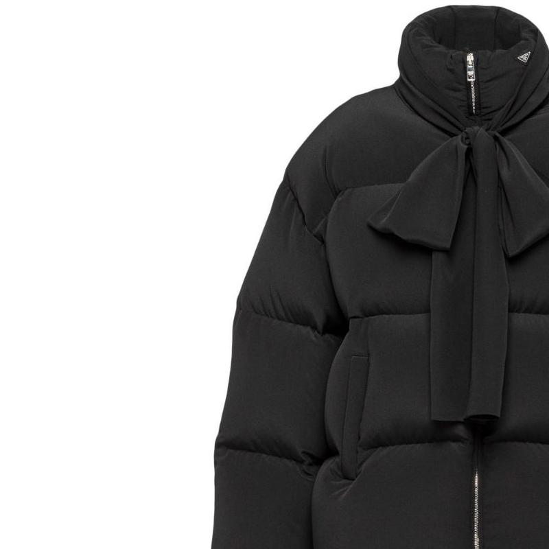 (Women) PRADA SS23  Black Logo Cotton Scarf Jacket. 292051-11C3-F0002 圖 6